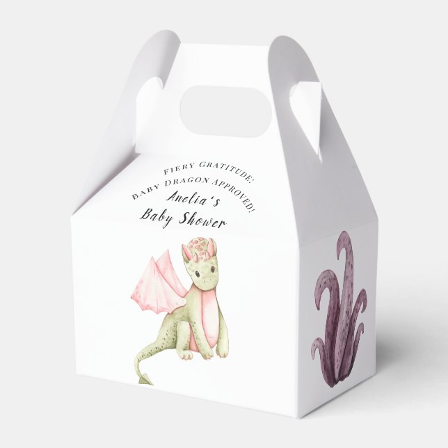 Caixinha De Lembrancinhas Fiery Gratidão: Dragão Bebê Aprovado! (Frente)