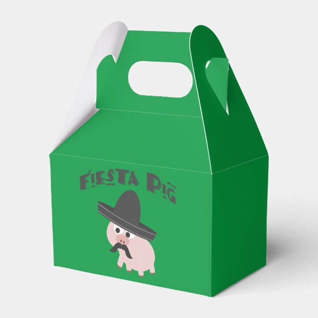 Caixinha De Lembrancinhas Fiesta Pig (Verso)