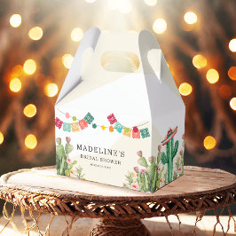 Caixinha De Lembrancinhas Fiesta Watercolor Cactus Chá de panela mexicano