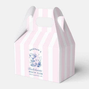 Caixinha De Lembrancinhas Fim de Semana Retro Moderno Rosa e Azul para Despe