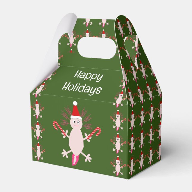 Caixinha De Lembrancinhas Fixe de Natal Axolotl Personalizado (Frente)