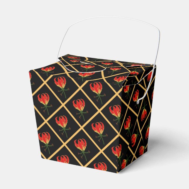 Caixinha De Lembrancinhas Flame Lily Gloriosa Favor Box (Frente)