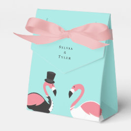 Caixinha De Lembrancinhas Flamingo Bride Groom Wedding