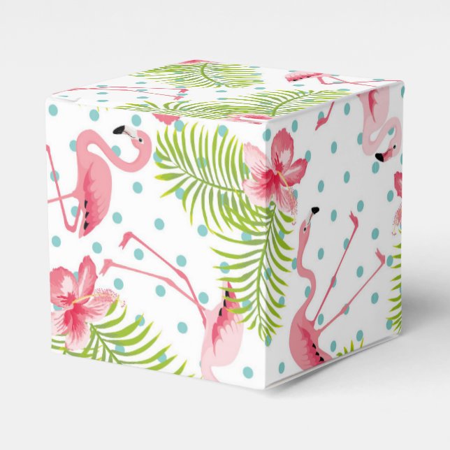Caixinha De Lembrancinhas Flamingo Favor Box (Frente)