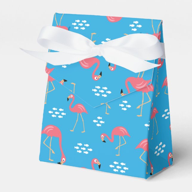 Caixinha De Lembrancinhas Flamingo Favor Box (Frente)
