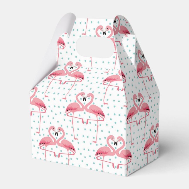 Caixinha De Lembrancinhas Flamingo Favor Box (Frente)