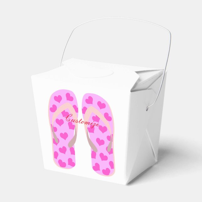 Caixinha De Lembrancinhas Flip-Flops Rosa Thunder_Cove (Frente)