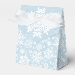Caixinha De Lembrancinhas Floco de Neve Branco Elegante (Azul Gelo)