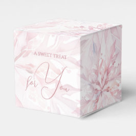 Caixinha De Lembrancinhas Floco de neve rosa-Chá de fraldas de inverno