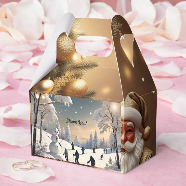 Caixinha De Lembrancinhas Flocos de neve no ar (Casamento)