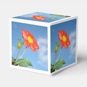 Caixinha De Lembrancinhas Flor de Blossom de Morango Vermelho Brilhante