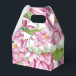 Caixinha De Lembrancinhas Flor de Lotus Indiano de Cores Aquáticas<br><div class="desc">Trendy indian aquarela favorece caixas com flores de lótus cor-de-rosa silvestre.</div>