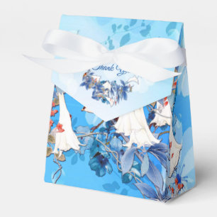 Caixinha De Lembrancinhas Flor de Lua branca ilustrada