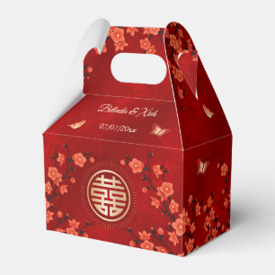 Caixinha De Lembrancinhas Flor de Oriente Vermelho    Casamento Chinês