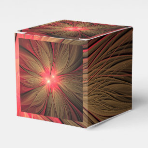 Caixinha De Lembrancinhas Flor fractal de fanfarrão vermelho