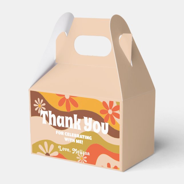 Caixinha De Lembrancinhas Flor Hippie Retro Sweet 16 (Frente)