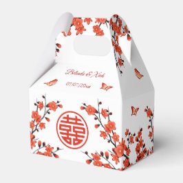 Caixinha De Lembrancinhas Flor Oriental Vermelha  | Casamento Chinês 