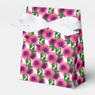 Caixinha De Lembrancinhas Flor Rosa Pink Ilusima em Aquarela Presente/