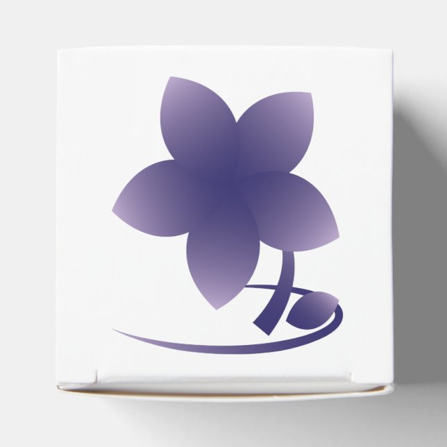 Caixinha De Lembrancinhas Flor violeta - nb (Topo)