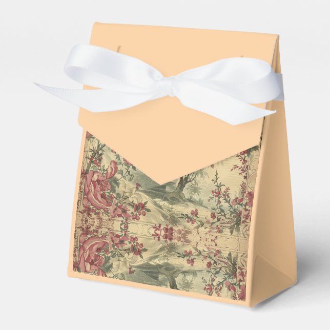 Caixinha De Lembrancinhas Florais Asiáticos Cream Internacional em Flor (Frente)