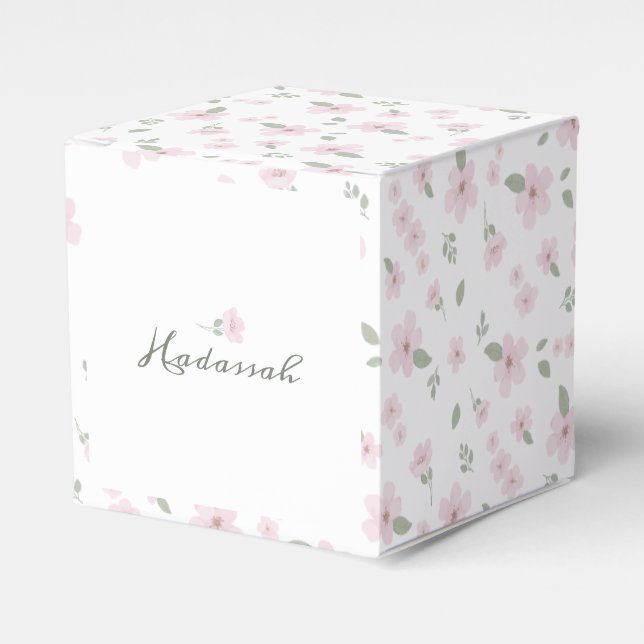 Caixinha De Lembrancinhas Floral Baby Girl Favor Box (Frente)