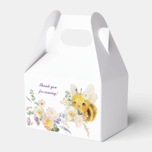 Caixinha De Lembrancinhas Floral Bee Favor Box (Frente)