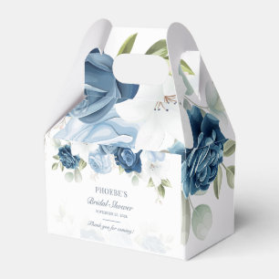 Caixinha De Lembrancinhas Floral Bloom Poeira Azul Eucalipto Suculenta