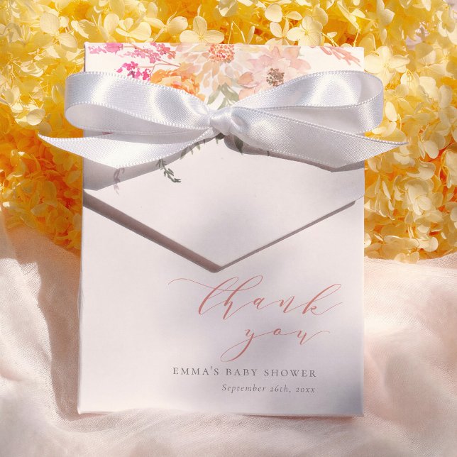 Caixinha De Lembrancinhas Floral Bloom Spring Girl Baby Shower Thank You (Criador carregado)