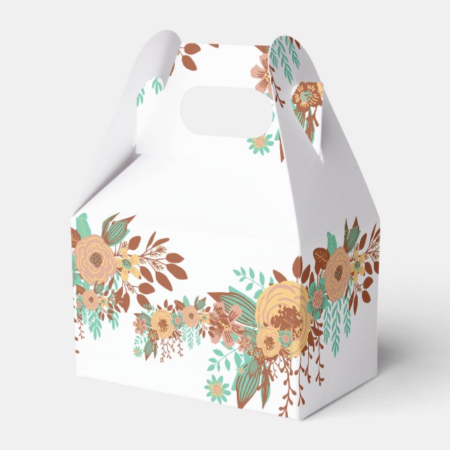 Caixinha De Lembrancinhas Floral Boho Moderna (Frente)