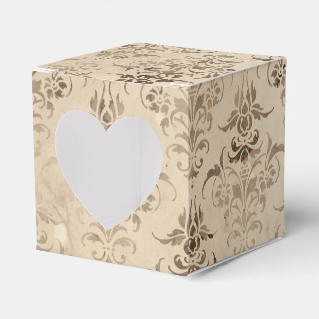 Caixinha De Lembrancinhas Floral Damask Antigo (Frente)