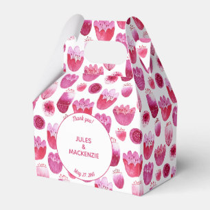Caixinha De Lembrancinhas Floral de Flor Flor com Cor de Água Rosa Brilhant