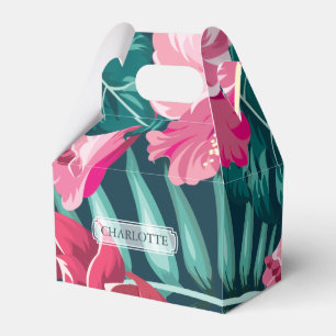 Caixinha De Lembrancinhas Floral de Verão Exótico Personalizado