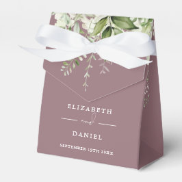 Caixinha De Lembrancinhas Floral Greenery Monograma Mauve Wedding