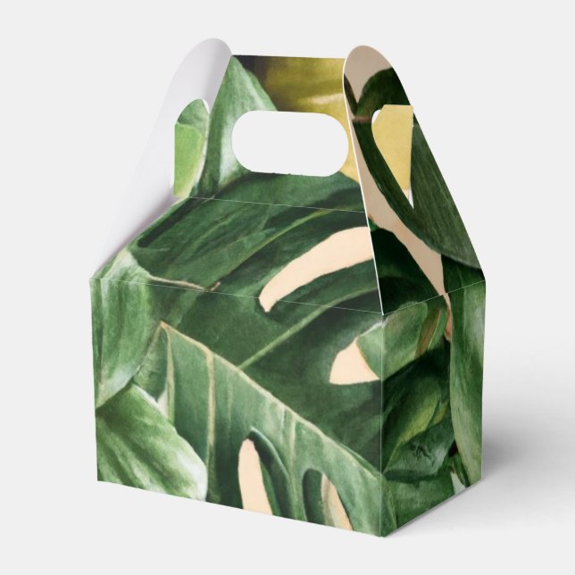 Caixinha De Lembrancinhas Floral/Havaí/Folha tropical (Frente)