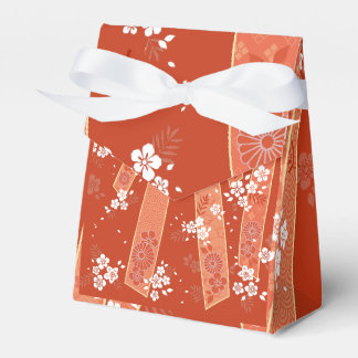 Caixinha De Lembrancinhas Floral Kimono Pattern Coral