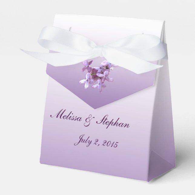 Caixinha De Lembrancinhas Floral Lilac Flowers Casamento Box (Frente)