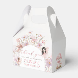 Caixinha De Lembrancinhas Floral Mushroom Fairy Birthday Favor Box