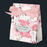 Caixinha De Lembrancinhas Floral Rosa e Prata<br><div class="desc">Caixa de favoritos com temas cor-de-rosa e rosa prateado personalizável para suas especificações de evento.</div>