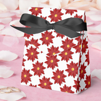Caixinha De Lembrancinhas Floral Vermelho e Dourado Geométrico