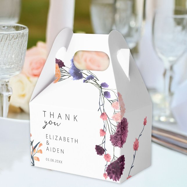 Caixinha De Lembrancinhas Floral Wedding Box Geschenkschachtel (Personalized Floral Wedding Box with your Name & Date.)