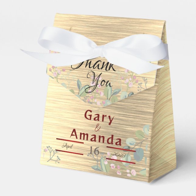 Caixinha De Lembrancinhas Flores com Folhas (Frente)