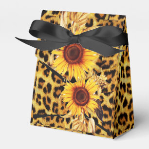 CAIXINHA DE LEMBRANCINHAS FLORES COM PARTIDO DE VERÃO DO ARCO LEOPARD FUR