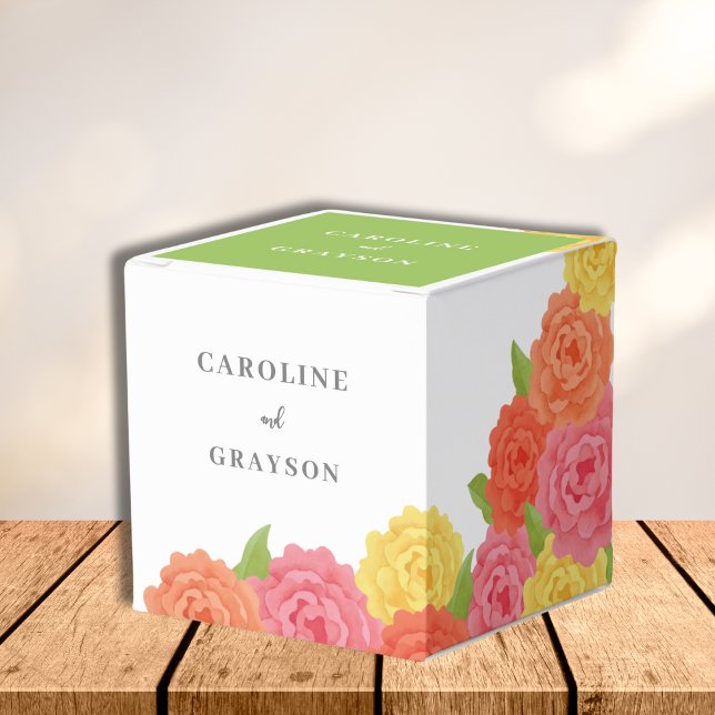 CAIXINHA DE LEMBRANCINHAS FLORES DE COR DA ÁGUA (Criador carregado)