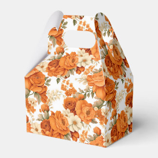 Caixinha De Lembrancinhas Flores de laranja boêmicas