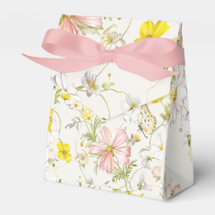 Caixinha De Lembrancinhas flores delicadas com borboleta no estilo chinês