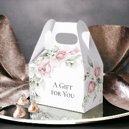 Caixinha De Lembrancinhas Flores em Aquarela Rosa Um Presente para Você