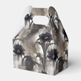 Caixinha De Lembrancinhas Flores Pretas no Estilo Gótico