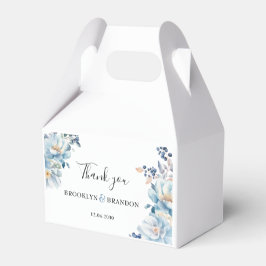 Caixinha De Lembrancinhas Flores Românticas e poeirentas Obrigado Casamento