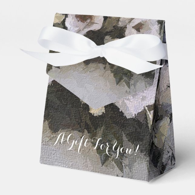 Caixinha De Lembrancinhas Flores Românticas | Rosas na Lavanda (Frente)