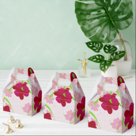 Caixinha De Lembrancinhas Flores rosa e vermelha - Floral